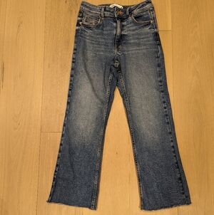Zara straight jeans with raw hem